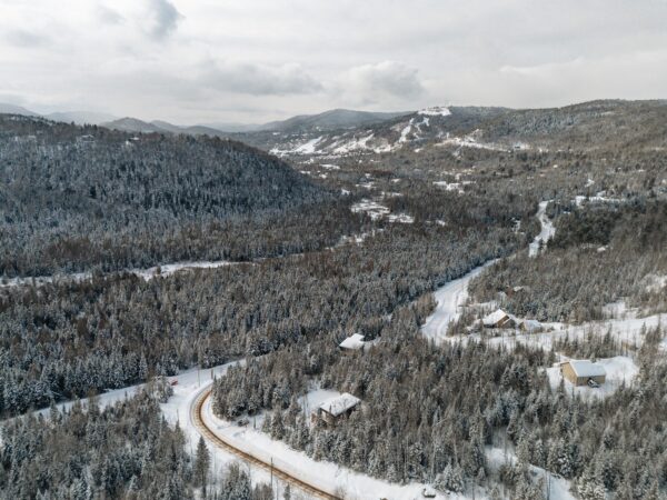 Panorama over the Lanaudière mountains