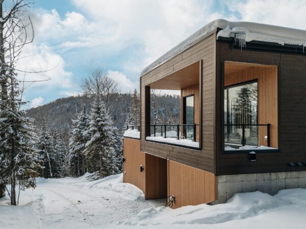 The chalet under the snow