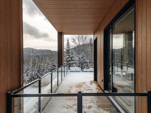 Deck with mountain views